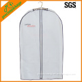 White PEVA Foldable Garment Bag with Gusset